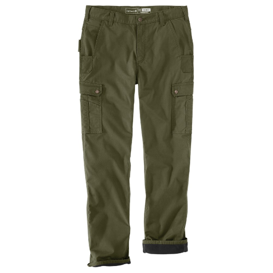 Afbeeldingen van CARHARTT Werkbroek fleece ripstop cargo 105491 basil W34/L36