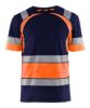 Afbeeldingen van BLÅKLÄDER T-shirt 3421 marineblauw/High Vis oranje 2XL
