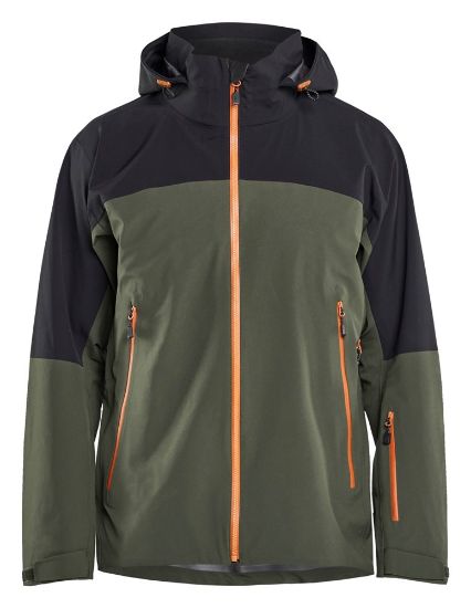 Afbeeldingen van BLÅKLÄDER Shelljack stretch 4980 woudgroen/roest 3XL