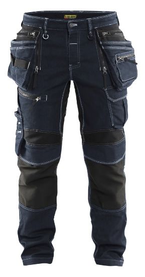 Afbeeldingen van BLÅKLÄDER Werkbroek denim met stretch X1900 1990 marineblauw/zwart D100