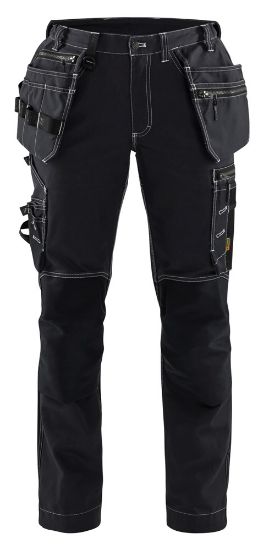 Afbeeldingen van BLÅKLÄDER Werkbroek dames met stretch 7130 zwart D21