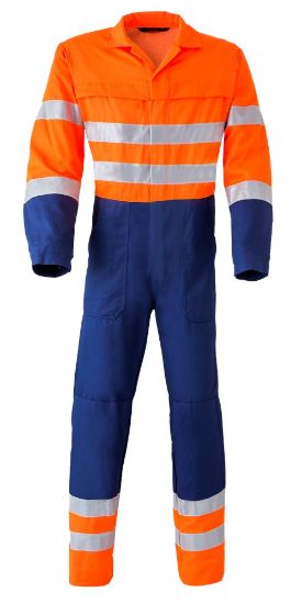Afbeeldingen van HAVEP Overall High Visibility 2415 navy/fluor oranje 66