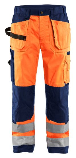 Afbeeldingen van BLÅKLÄDER Werkbroek 1533 High Vis oranje/marineblauw D100