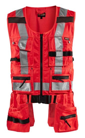 Afbeeldingen van BLÅKLÄDER Werkvest 3032 High Vis rood 2XL