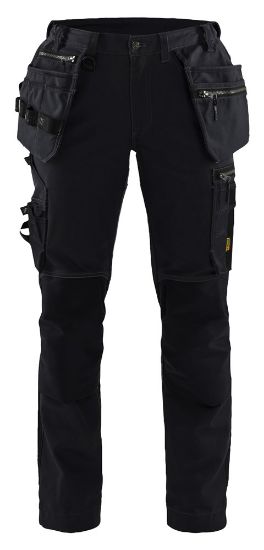 Afbeeldingen van BLÅKLÄDER Werkbroek dames met stretch 7130 zwart/zwart C48