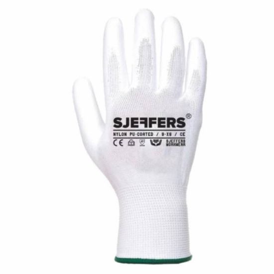 Afbeeldingen van SJEFFERS PU-handschoen Wit 10 12x
