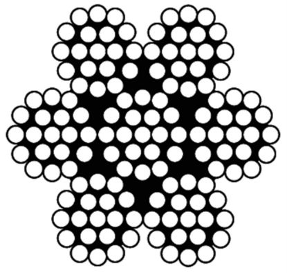 Afbeeldingen van Staalkabel 7X19 VZ 10MM 100M