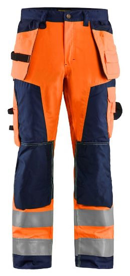 Afbeeldingen van BLÅKLÄDER Werkbroek 1568 High Vis oranje/marineblauw D88
