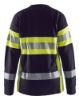 Afbeeldingen van BLÅKLÄDER T-shirt vlamvertragend dames met lange mouwen 3494 marineblauw/High Vis geel 3XL