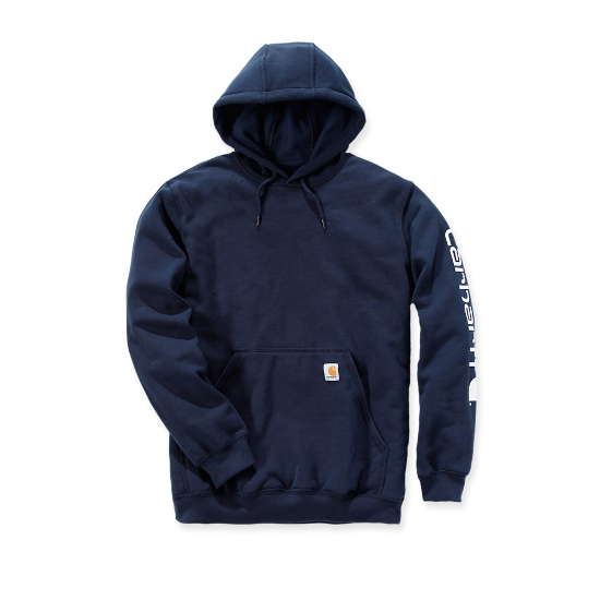 Afbeeldingen van CARHARTT Hoodie logo sleeve K288 new navy S