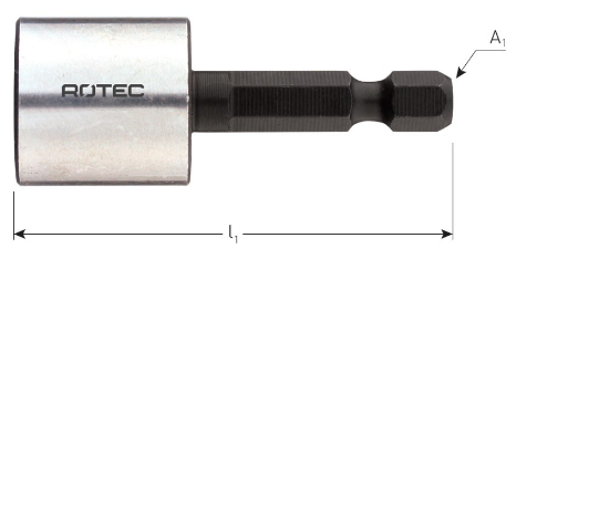 Afbeeldingen van ROTEC Dopsleutel E6,3X50MM magnetisch SW5,5 3x