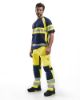 Afbeeldingen van BLÅKLÄDER T-shirt UV 3337 marineblauw/High Vis geel L