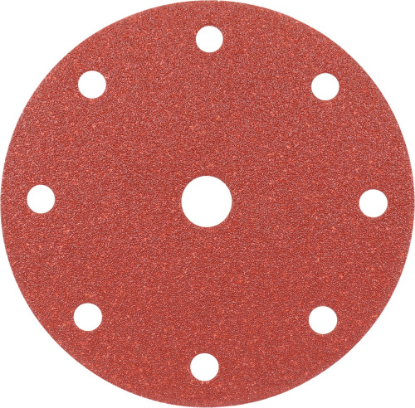 Afbeeldingen van KELFORT Klitschuurschijf rood 9-gat 150MM K80 10x