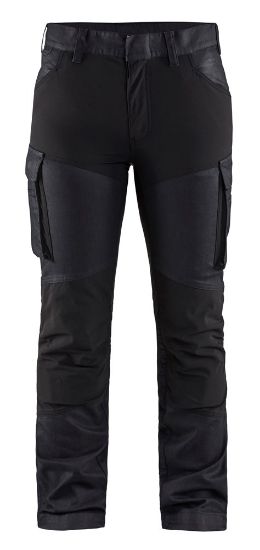 Afbeeldingen van BLÅKLÄDER Werkbroek service dames denim met stretch 7147 marineblauw/zwart D21