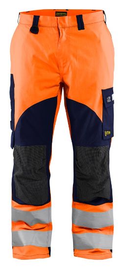Afbeeldingen van BLÅKLÄDER Werkbroek Multinorm Inherent 1588 High Vis oranje/marineblauw C54
