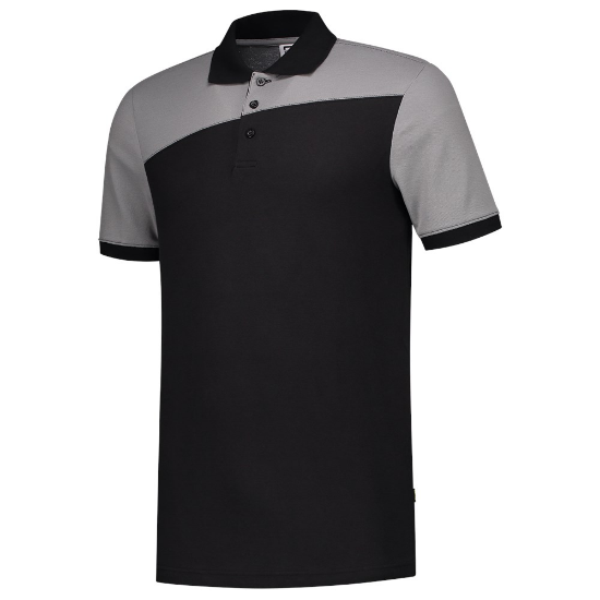 Afbeeldingen van TRICORP Poloshirt bi-colour Naden 202006 zwart/grijs 4XL