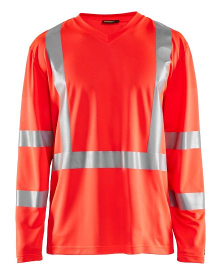 Afbeeldingen van BLÅKLÄDER T-shirt UV met lange mouwen 3383 High Vis rood S