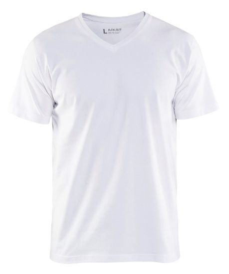 Afbeeldingen van BLÅKLÄDER T-shirt V-hals 3360 wit XL