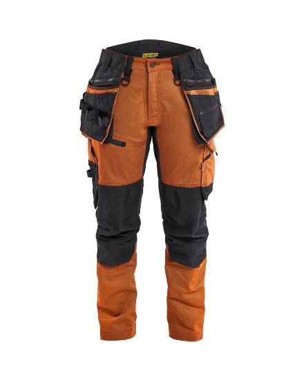 Afbeeldingen van BLÅKLÄDER Werkbroek dames met stretch 7170 roest/zwart D18