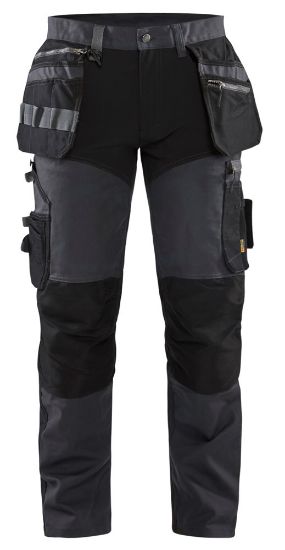 Afbeeldingen van BLÅKLÄDER Werkbroek met stretchpanelen en spijkerzakken 1599 donkergrijs/zwart C46