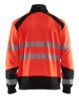 Afbeeldingen van BLÅKLÄDER Sweater met rits 3558 High Vis rood/zwart 2XL
