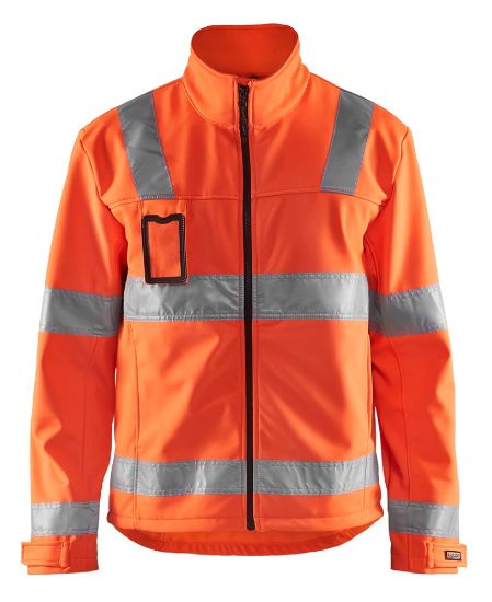 Afbeeldingen van BLÅKLÄDER Softshell jack 4838 High Vis oranje M