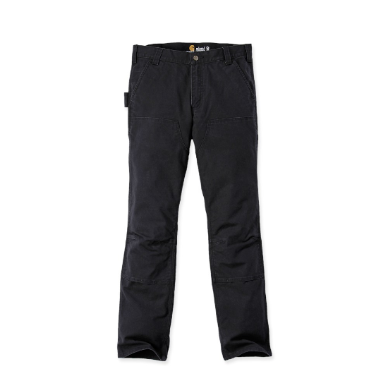 Afbeeldingen van CARHARTT Werkbroek stretch duck dubbele voorkant 103340 zwart W32/L30