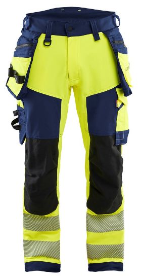 Afbeeldingen van BLÅKLÄDER Werkbroek met 4-weg stretch 1122 High Vis geel/marineblauw D96