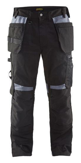 Afbeeldingen van BLÅKLÄDER Werkbroek met spijkerzakken 1555 zwart/grijs D100