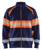 Afbeeldingen van BLÅKLÄDER Sweater met rits 3551 marineblauw/High Vis oranje S
