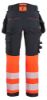 Afbeeldingen van BLÅKLÄDER Werkbroek met 4-weg stretch dames 7025 zwart/High Vis rood D25