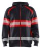Afbeeldingen van BLÅKLÄDER Hoodie 3552 zwart/High Vis rood 2XL