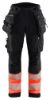 Afbeeldingen van BLÅKLÄDER Softshell werkbroek dames 7114 zwart/High Vis rood D20