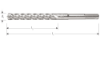 Afbeeldingen van ROTEC Hamerboor SDS-Plus QuattroX 8,0X250/315MM 10x