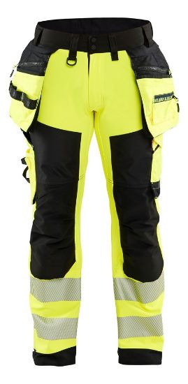 Afbeeldingen van BLÅKLÄDER Softshell werkbroek 1820 High Vis geel/zwart D100