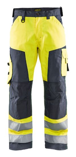 Afbeeldingen van BLÅKLÄDER Werkbroek zonder spijkerzakken 1566 High Vis geel/medium grijs C64