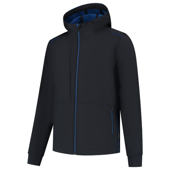Afbeeldingen van TRICORP Softshell met capuchon Accent 402705 navy/royal blauw M