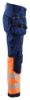 Afbeeldingen van BLÅKLÄDER Softshell werkbroek dames 7114 marineblauw/High Vis oranje C36