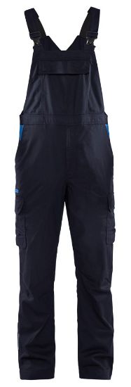 Afbeeldingen van BLÅKLÄDER Bretelbroek industrie met stretch 2644 marineblauw/korenblauw D96