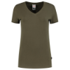 Afbeeldingen van TRICORP T-shirt V-hals Slim-Fit dames 101008 army M