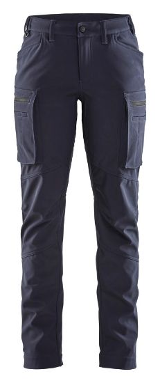 Afbeeldingen van BLÅKLÄDER Softshell werkbroek service dames 7177 donker marineblauw C36