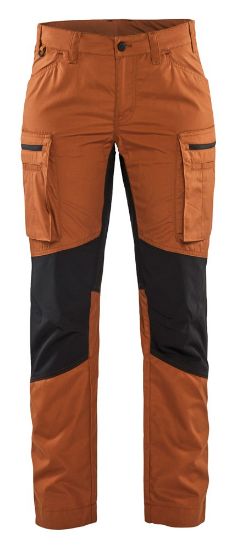 Afbeeldingen van BLÅKLÄDER Werkbroek service dames met stretch 7159 roest/zwart C42