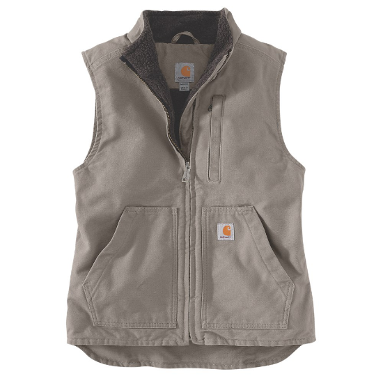 Afbeeldingen van CARHARTT Vest Sherpa lined mock neck dames 104224 taupe grey S