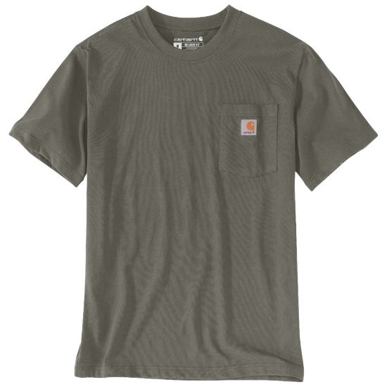 Afbeeldingen van CARHARTT T-shirt met zak K87 103296 dusty olive M