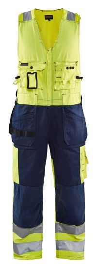 Afbeeldingen van BLÅKLÄDER Amerikaanse overall 2653 High Vis geel/marineblauw C60