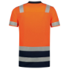 Afbeeldingen van TRICORP Poloshirt High Vis bi-colour 203007 fluor oranje/inkt S