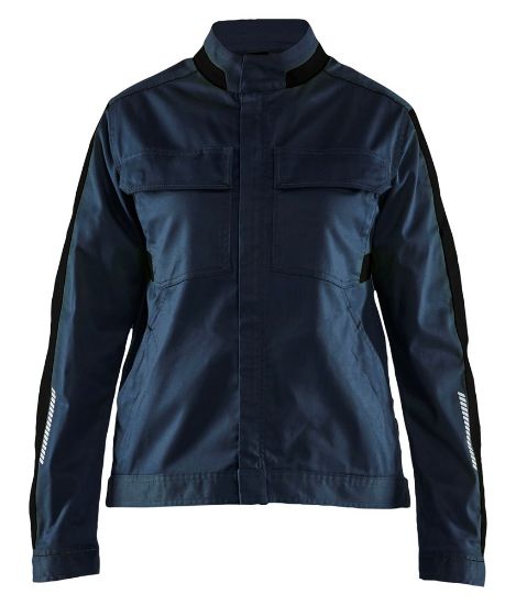Afbeeldingen van BLÅKLÄDER Jack industrie dames met stretch 4443 donker marineblauw/zwart 2XL