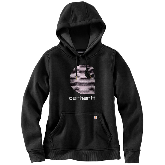 Afbeeldingen van CARHARTT Hoodie grafische print regenbestendig dames 105636 zwart S