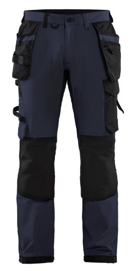 Afbeeldingen van BLÅKLÄDER Werkbroek met 4-weg stretch 1522 donker marineblauw/zwart D100
