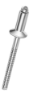 Afbeeldingen van Popnagel Q-standard open RVS A2/RVS A2 verzonkenkop 4,8X25MM klembereik 15,0-20,0MM